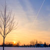 snow sunset