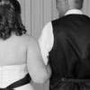 bride and dad about to walk down the isle