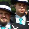 groomsman in hats